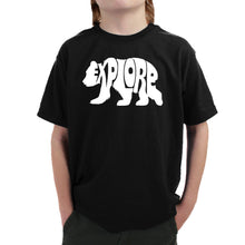 Load image into Gallery viewer, Explore - Boy&#39;s Word Art T-Shirt