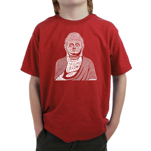 Buddha  - Boy's Word Art T-Shirt