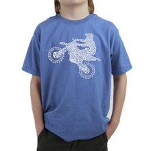 Load image into Gallery viewer, FMX Freestyle Motocross - Boy&#39;s Word Art T-Shirt