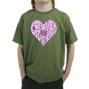 Forever In Our Hearts - Boy's Word Art T-Shirt