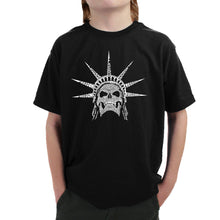 Load image into Gallery viewer, Freedom Skull  - Boy&#39;s Word Art T-Shirt