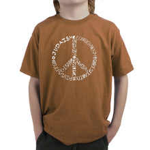 Load image into Gallery viewer, Different Faiths peace sign -  Boy&#39;s Word Art T-Shirt