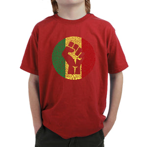 Get Up Stand Up  - Boy's Word Art T-Shirt