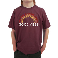 Load image into Gallery viewer, Good Vibes - Boy&#39;s Word Art T-Shirt