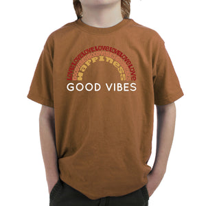 Good Vibes - Boy's Word Art T-Shirt