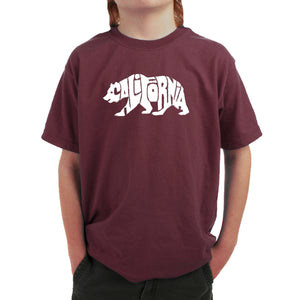 California Bear - Boy's Word Art T-Shirt