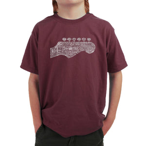 Guitar Head - Boy's Word Art T-Shirt