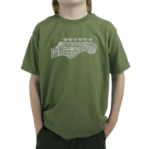 Guitar Head - Boy's Word Art T-Shirt