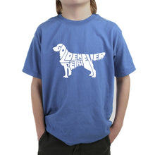 Load image into Gallery viewer, Golden Retreiver -  Boy&#39;s Word Art T-Shirt