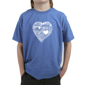 LOVE IN 44 DIFFERENT LANGUAGES - Boy's Word Art T-Shirt