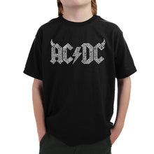 Load image into Gallery viewer, ACDC Classic Horns Logo  - Boy&#39;s Word Art T-Shirt
