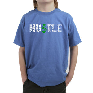 Hustle  - Boy's Word Art T-Shirt