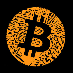 Bitcoin  - Men's Word Art Crewneck Sweatshirt