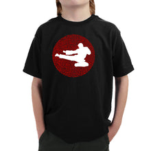 Load image into Gallery viewer, Types of Martial Arts - Boy&#39;s Word Art T-Shirt