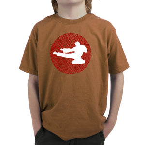 Types of Martial Arts - Boy's Word Art T-Shirt