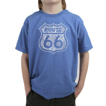 Load image into Gallery viewer, Get Your Kicks on Route 66 - Boy&#39;s Word Art T-Shirt
