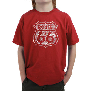 Get Your Kicks on Route 66 - Boy's Word Art T-Shirt