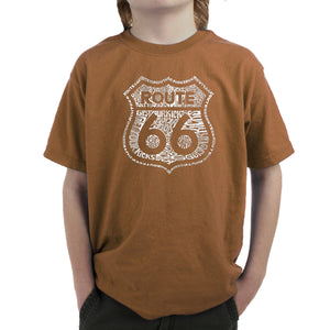 Get Your Kicks on Route 66 - Boy's Word Art T-Shirt