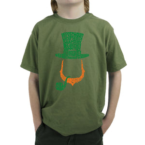 Leprechaun  - Boy's Word Art T-Shirt