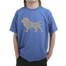 Load image into Gallery viewer, Lion - Boy&#39;s Word Art T-Shirt