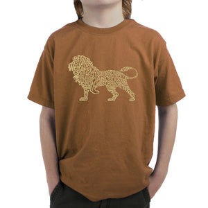 Lion - Boy's Word Art T-Shirt