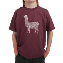 Load image into Gallery viewer, Llama Mama  - Boy&#39;s Word Art T-Shirt