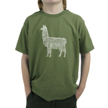 Load image into Gallery viewer, Llama Mama  - Boy&#39;s Word Art T-Shirt