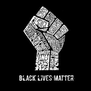LA Pop Art Women's Dolman Cut Word Art Shirt - Black Lives Matter
