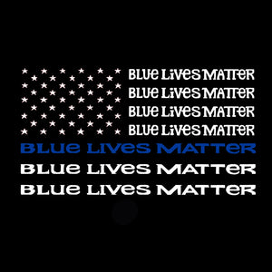 Blue Lives Matter - Women's Word Art Long Sleeve T-Shirt