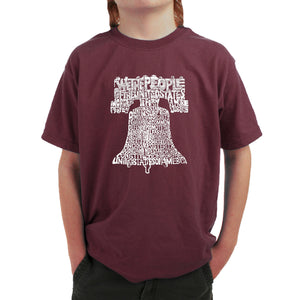 Liberty Bell -  Boy's Word Art T-Shirt