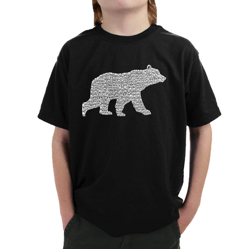 Mama Bear  - Boy's Word Art T-Shirt