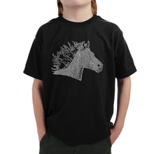 Load image into Gallery viewer, Horse Mane - Boy&#39;s Word Art T-Shirt