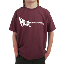 Load image into Gallery viewer, Metal Head - Boy&#39;s Word Art T-Shirt