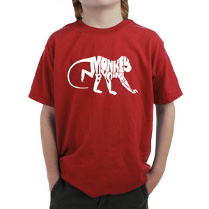 Monkey Business - Boy's Word Art T-Shirt