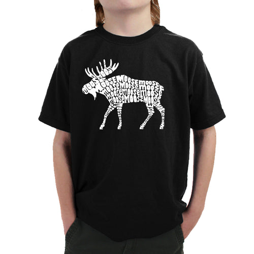 Moose  - Boy's Word Art T-Shirt
