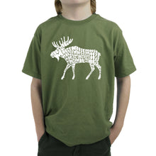 Load image into Gallery viewer, Moose  - Boy&#39;s Word Art T-Shirt