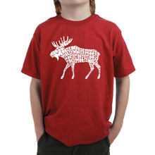 Load image into Gallery viewer, Moose  - Boy&#39;s Word Art T-Shirt