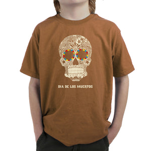 Dia De Los Muertos - Boy's Word Art T-Shirt