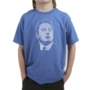 Elon Musk  - Boy's Word Art T-Shirt