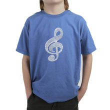 Load image into Gallery viewer, Music Note -  Boy&#39;s Word Art T-Shirt