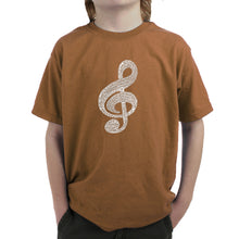 Load image into Gallery viewer, Music Note -  Boy&#39;s Word Art T-Shirt