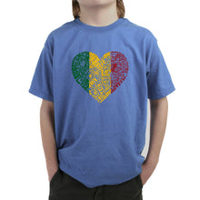 Load image into Gallery viewer, One Love Heart -  Boy&#39;s Word Art T-Shirt