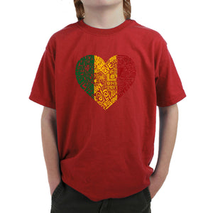 One Love Heart -  Boy's Word Art T-Shirt