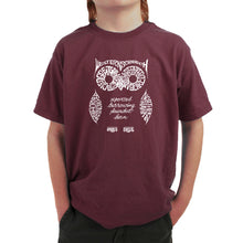 Load image into Gallery viewer, Owl -  Boy&#39;s Word Art T-Shirt