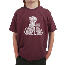Load image into Gallery viewer, Dogs and Cats  - Boy&#39;s Word Art T-Shirt