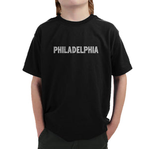 PHILADELPHIA NEIGHBORHOODS - Boy's Word Art T-Shirt