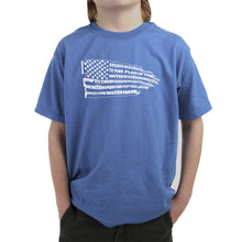 Load image into Gallery viewer, Pledge of Allegiance Flag  - Boy&#39;s Word Art T-Shirt