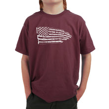 Load image into Gallery viewer, Pledge of Allegiance Flag  - Boy&#39;s Word Art T-Shirt