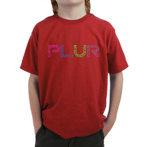 PLUR -  Boy's Word Art T-Shirt