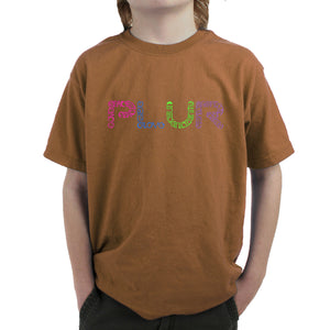 PLUR -  Boy's Word Art T-Shirt